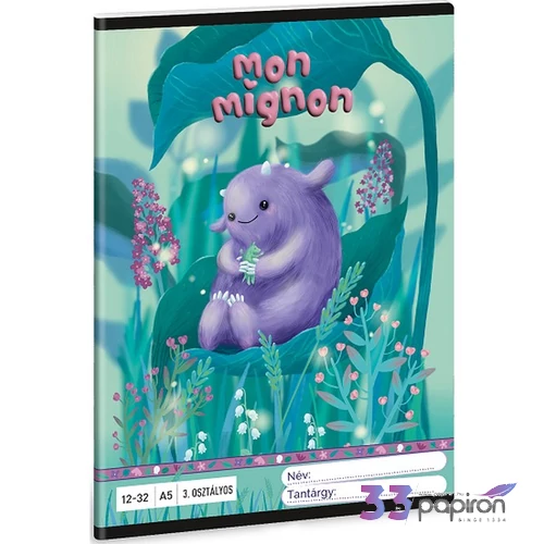 Füzet 12-32 A5 Vonalas Ars Una Mon Mignon (5447) 25 53603494 3.osztályos prémium minőség