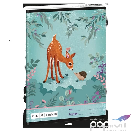 Füzet 12-32 A5 vonalas Ars Una My Secret Garden (5339) 24 53603494 3.osztályos prémium minőségű fü