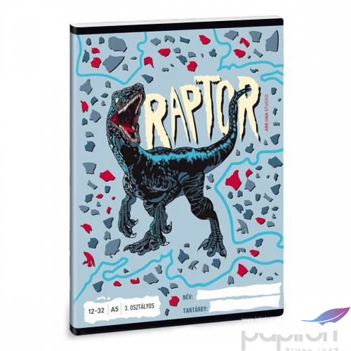 Füzet 12-32 A5 vonalas Ars Una Raptor (5087) 21 53603494 3.osztályos prémium minőségű fü