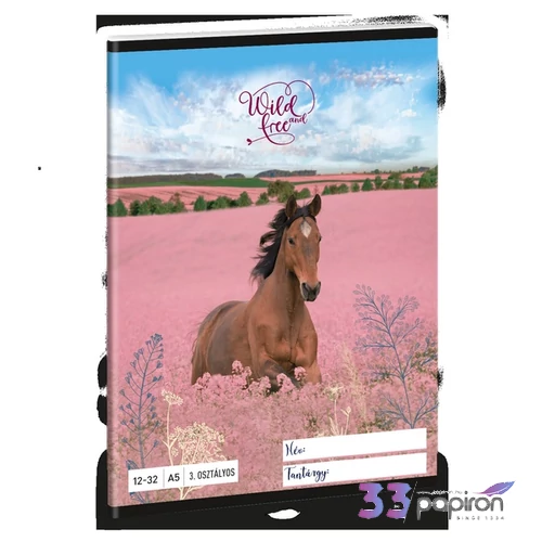 Füzet 12-32 A5 vonalas Ars Una Wild and Free (5359) 24 LÓ 53603593 3.osztályos 32lap prémium füzet