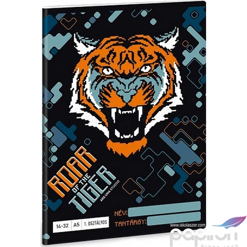 Füzet 14-32 A5 vonalas Ars Una Roar of the Tiger 53583499 1.osztályos füzet prémium minős