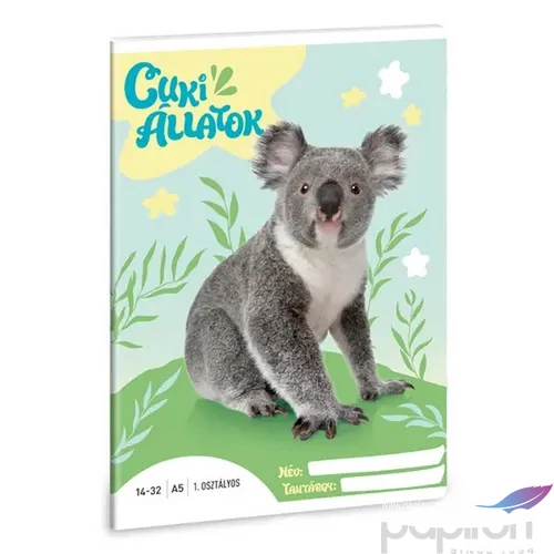 Füzet 14-32 A5 vonalas Ars Una Cuki-Koala (5428) 24 53583499 1.osztályos füzet prémium minős