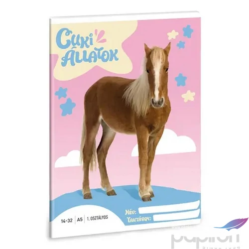 Füzet 14-32 A5 vonalas Ars Una Cuki-Palomino póni (5431) 24 53583499 1.osztályos füzet prémium minős