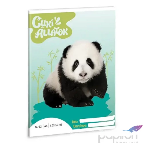 Füzet 14-32 A5 vonalas Ars Una Cuki-Panda (5430) 24 53583499 1.osztályos füzet prémium minős