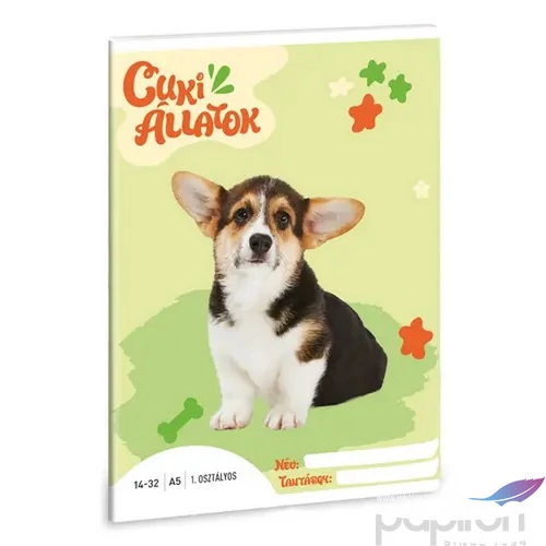 Füzet 14-32 A5 vonalas Ars Una Cuki-Welsh Corgi (5432) 24 53583499 1.osztályos füzet prémium minős