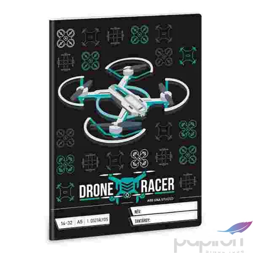 Füzet 14-32 A5 vonalas Ars Una Drone Racer (5131.) 22 53583499 1.osztályos füzet prémium minős