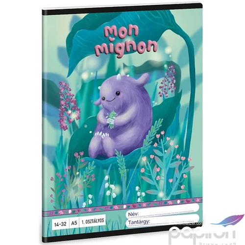 Füzet 14-32 A5 Vonalas Ars Una Mon Mignon (5447) 25 53583499 1.osztályos füzet prémium minős