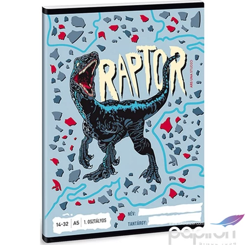 Füzet 14-32 A5 vonalas Ars Una Raptor (5087)21 53583499 1.osztályos füzet prémium minős
