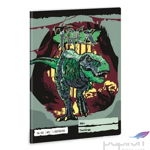 Füzet 14-32 A5 vonalas Ars Una T-Rex Dínó (5346) 24 53583499 1.osztályos füzet prémium minős
