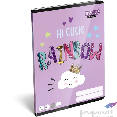 Füzet 14-32 A5 vonalas Lizzy Lollipop Stay Cute Lizzy kollekció