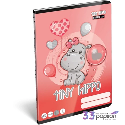Füzet 14-32 A5 vonalas Lizzy Lollipop Tiny Hippo Lizzy kollekció