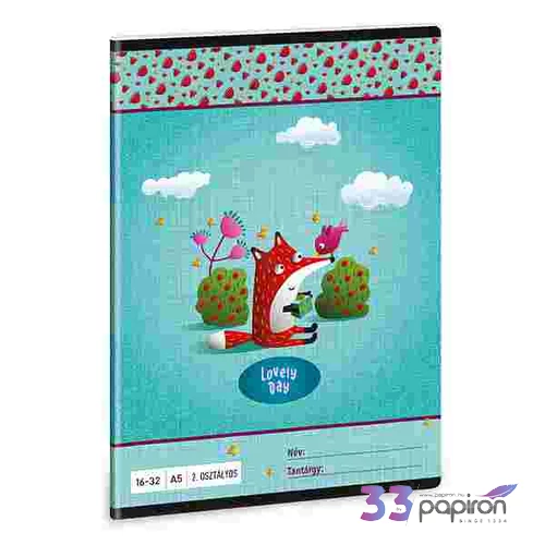 Füzet 16-32 A5 vonalas Ars Una Lovely Day (5130) 22 53593498 2.osztályos füzet prémium minős