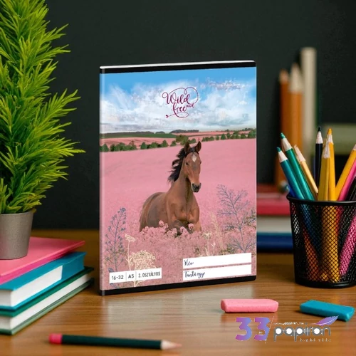 Füzet 16-32 A5 vonalas Ars Una Wild and Free (5359) 24 LÓ 53593597 2.osztályos füzet prémium minős