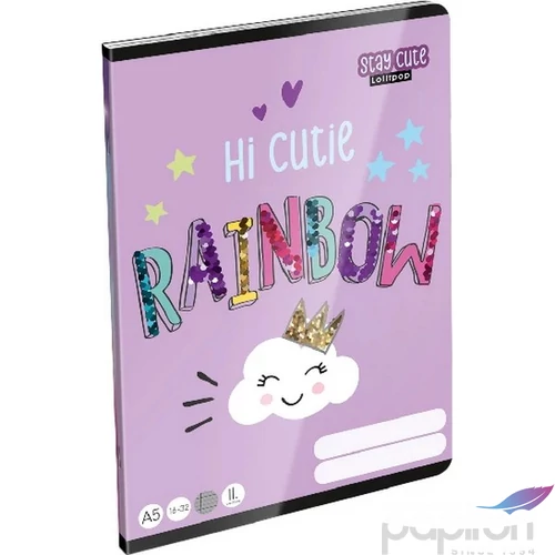 Füzet 16-32 A5 vonalas Lizzy Lollipop Stay Cute Lizzy kollekció