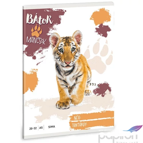 Füzet 20-32 A5 Sima Ars Una 25 Bátor Mancsok-Tigris (5501) 25 53615015