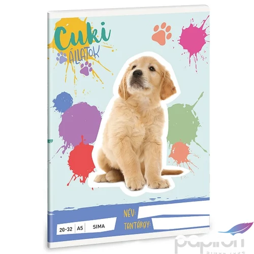 Füzet 20-32 A5 Sima Ars Una 25 Cuki-Golden Retriever (5495) 25 53614957