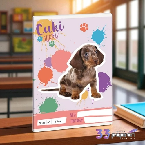 Füzet 20-32 A5 Sima Ars Una 25 Cuki-Harlekin Tacskó (5496) 25 53614964 prémium minőség