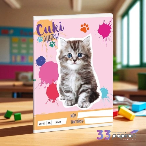 Füzet 20-32 A5 Sima Ars Una 25 Cuki-Perzsa Cica (5498) 25 53614988 prémium minőség