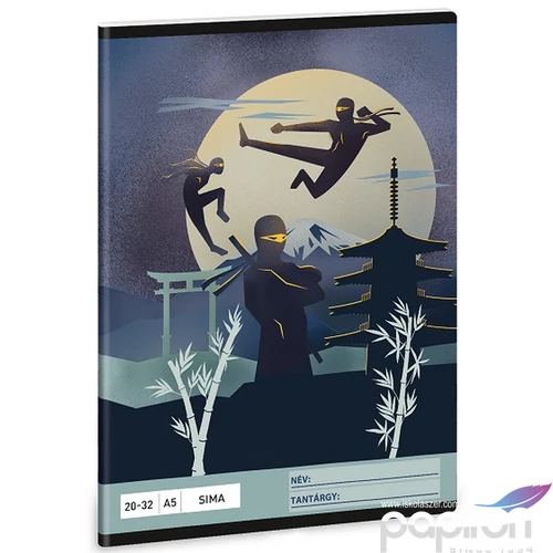 Füzet 20-32 A5 Sima Ars Una 25 Ninjas In The Dark (5457) 25 53614575