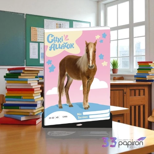 Füzet 20-32 A5 sima Ars Una Cuki-Palomino póni (5431) 24 53614315 prémium minőségű füzet