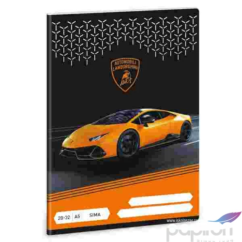 Füzet 20-32 A5 sima Ars Una Lamborghini (5125) 22 53611253 prémium minőségű füzet