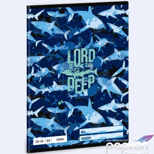 Füzet 20-32 A5 sima Ars Una Lord of the Deep cápa (5337) 24 53613370 prémium minőségű füzet