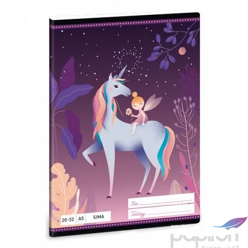 Füzet 20-32 A5 sima Ars Una Magic Forest (5045) 21 unikornis 53610454 prémium minőségű füzet