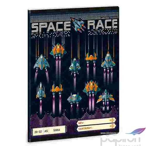 Füzet 20-32 A5 sima Ars Una Space Race (5143) 22 53611437 prémium minőségű füzet