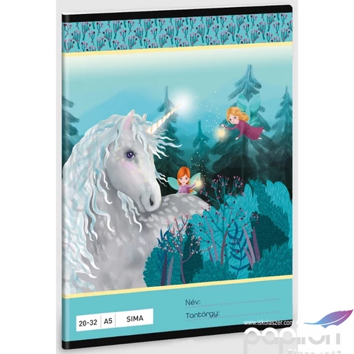 Füzet 20-32 A5 sima Ars Una Stardust (5258) 23 unikornis 53612588 prémium minőségű füzet