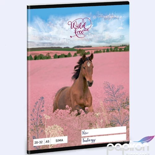 Füzet 20-32 A5 sima Ars Una Wild and Free (5359) 24 Ló 53613592 prémium minőségű füzet