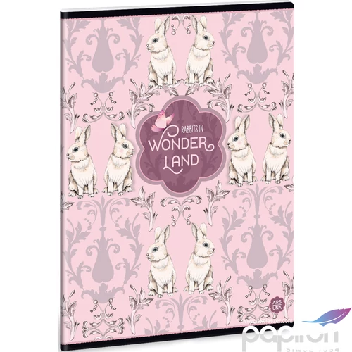 Füzet 20-40 A5 sima Ars Una wonderland rabbit 40lap 19' 93159449 prémium minőségű füzet