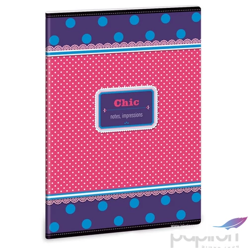 Füzet 20-32 A5 sima Ars Una Chic notes-blue 15 93156981 prémium minőségű füzet