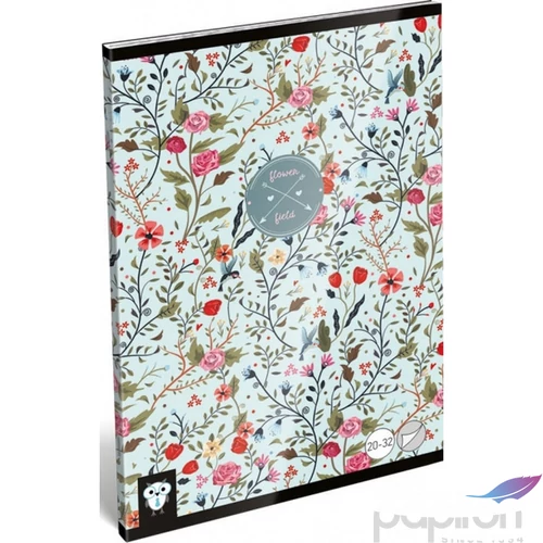 Füzet 20-32 A5 sima Lizzy Kis Bagoly Flower field Lizzy kollekció