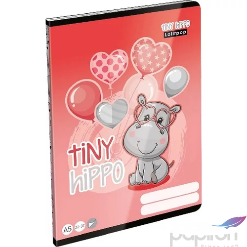 Füzet 20-32 A5 sima Lizzy Lollipop Tiny Hippo Lizzy kollekció