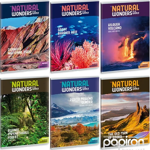 Füzet 20-40 A5 sima Ars Una Extra kapcsos Natural Wonders 21' 53151025 prémium minőségű füzet