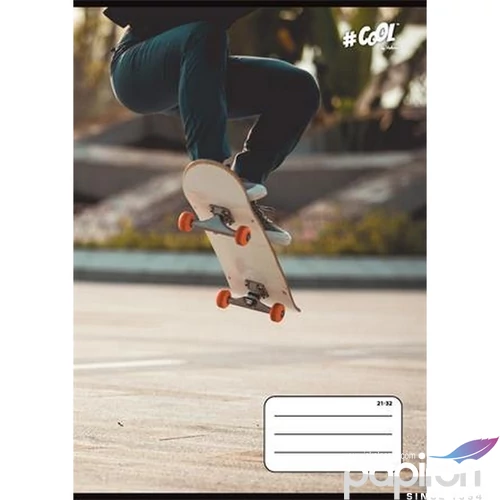 Füzet 21-32 A5 vonalas 32 lap, 4-8. osztály, COOL BY VICTORIA Skateboard