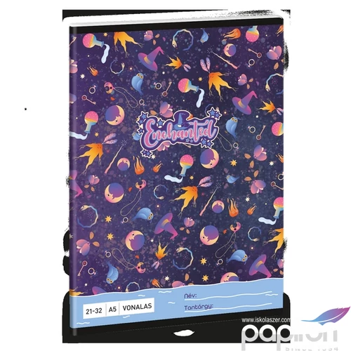 Füzet 21-32 A5 vonalas Ars Una Enchanted (5350) 24 lila 53623508 4-8.osztályig prémium minőség