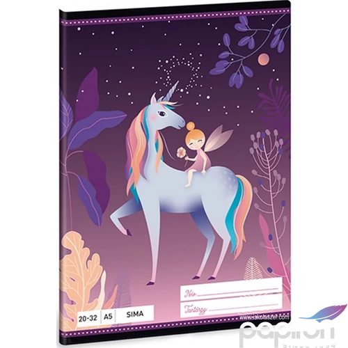 Füzet 21-32 A5 vonalas Ars Una Magic Forest (5045) 21 unikornis 53620453 4-8.osztályig prémium minőség