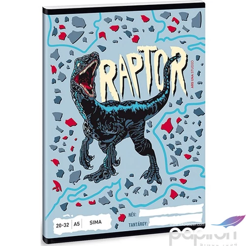 Füzet 21-32 A5 vonalas Ars Una Raptor (5087) 21 53620873 4-8.osztályig prémium minőség