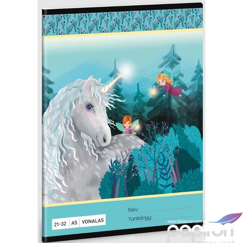 Füzet 21-32 A5 vonalas Ars Una Stardust (5258) 23 unikornis 53622587 4-8.osztályig prémium minőség