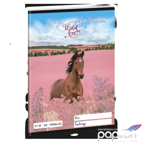 Füzet 21-32 A5 vonalas Ars Una Wild and Free (5359) 24 Ló 53623591 4-8.osztályig prémium minőség