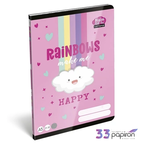 Füzet 21-32 A5 vonalas Lizzy26 Lollipop Rainbow 4. Osztályos  32 Lap 
