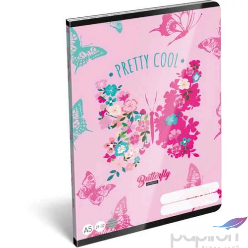 Füzet 21-32 A5 vonalas Lizzy Lollipop Cute Butterfly Lizzy kollekció