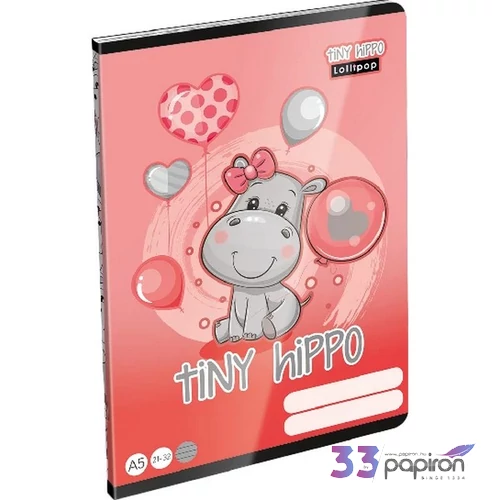 Füzet 21-32 A5 vonalas Lizzy Lollipop Tiny Hippo Lizzy kollekció