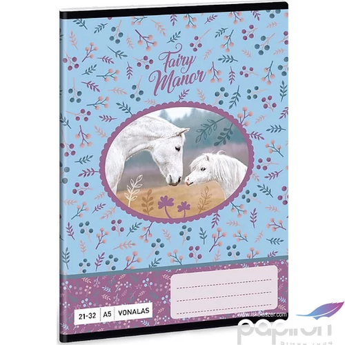 Füzet 21-32 A5 vonalas Ars Una Fairy Manor tündérvilág lovas 18 93628518 4-8.osztályig prémium minőség