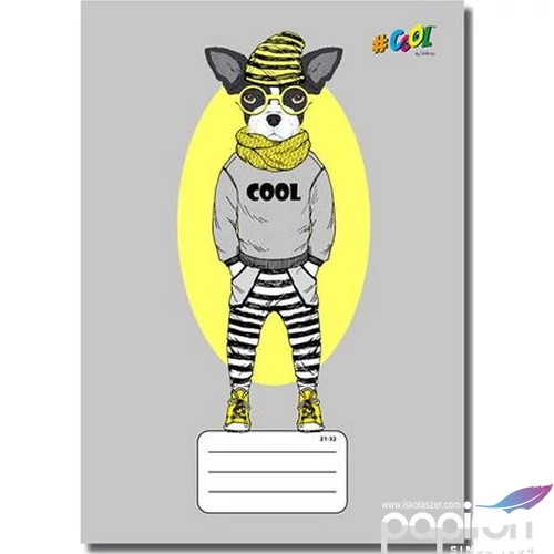 Füzet 21-32 A5 vonalas Victori 32lap, 4-8. osztály Animal fashion Kötött és tűzött füzetek A5