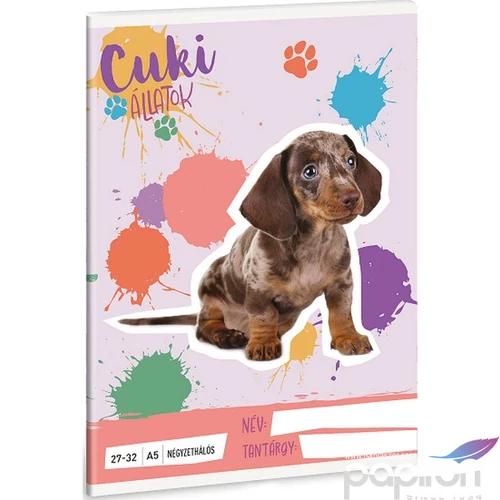 Füzet 27-32 A5 Kockás Ars Una Cuki-Harlekin Tacskó (5496) 25 53634962