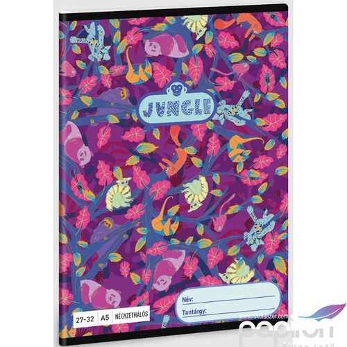 Füzet 27-32 A5 kockás Ars Una Jungle (5259) 23 53632593 prémium füzet négyzethálós