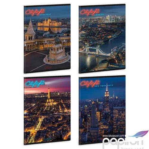 Füzet 27-40 A5 kockás Ars Una City light (5420) extra kapcsos 24' 53144201