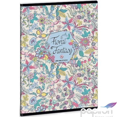 Füzet 27-40 A5 kockás Ars Una Floral Jungle Dzsungel 40lap 19' 93149495 prémium füzet négyzethálós